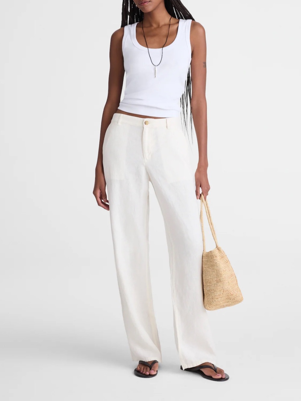 NWT Madewell The Short Zoe Relaxed Straight
Pant in 100% Linen, size 6/Short